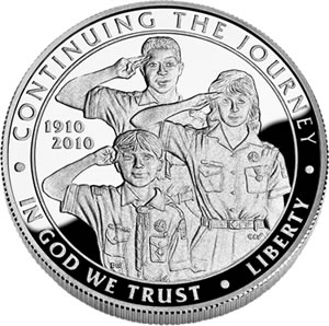 2010 Boy Scouts Silver Dollar Obverse