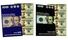 Series 2009 $20 Uncut Currency Sheets