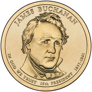 2010 James Buchanan $1 Uncirculated Coin