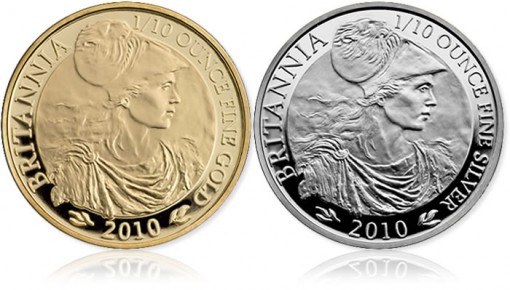 2010 UK Britannia Gold and Silver Coin