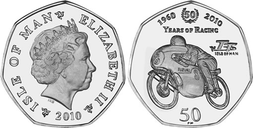 50 Pence Suzuki Racing Commemorative Coin