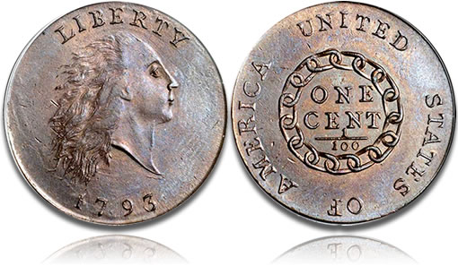 1793 S-2 cent, PCGS MS65BN