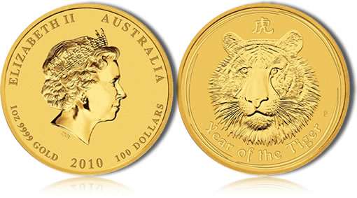 2010 Year of the Tiger Gold Bullion Coin