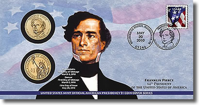 Franklin Pierce Presidential Dollar Coin Cover