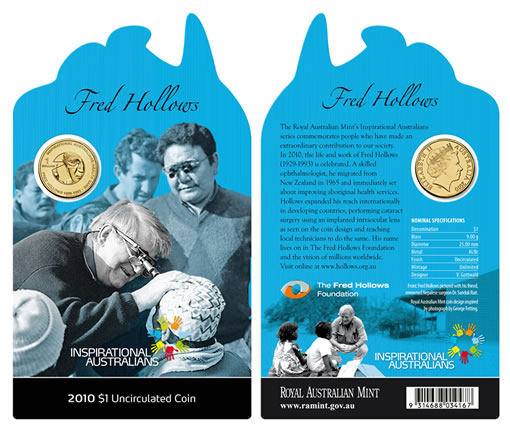 Fred Hollows Coin Packaging