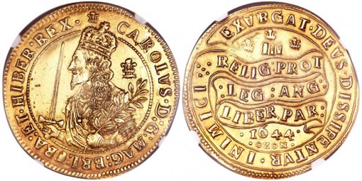 Great Britain Charles I gold Triple Unite 1644 Oxon