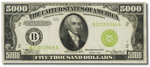$5000 1934 Federal Reserve Note