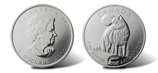 2011 Canadian Silver Wolf Bullion Coin