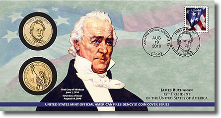 James Buchanan Presidential Dollar Coin Cover