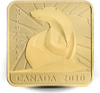 2010 Polar Bear Square-Shaped Coin