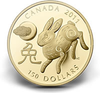 2011 $150 Year of the Rabbit Gold Coin