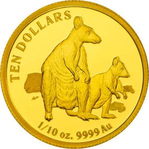 2011 Kangaroo Allied Rock-Wallaby $10 Gold Proof Coin