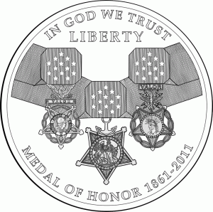 2011 Medal of Honor Commemorative Silver Coin Obverse Design