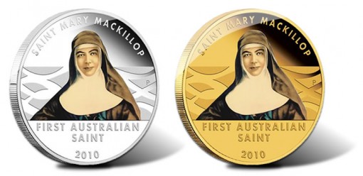 Saint Mary Mackillop Silver and Gold Commemorative Coins