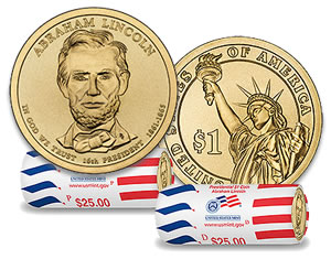 Abraham Lincoln Presidential Dollar and Rolls