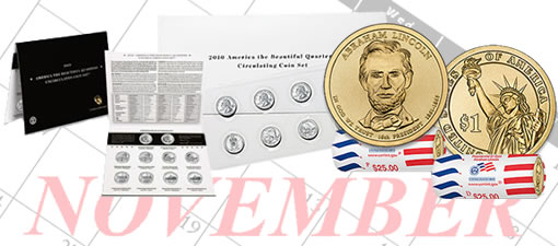 US Mint Released Coins in November 2010