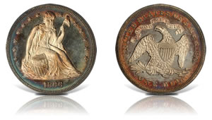 1866 Seated Liberty Silver Dollar