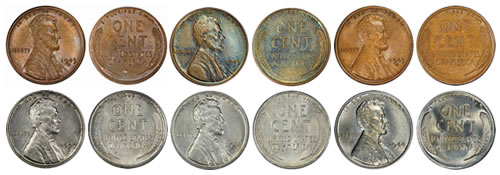 1943 Bronze Lincoln Cents