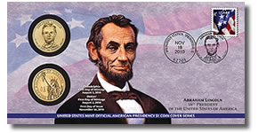 2010 Abraham Lincoln Presidential Dollar Coin Cover
