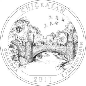 2011 Chickasaw National Recreation Area Coin Design