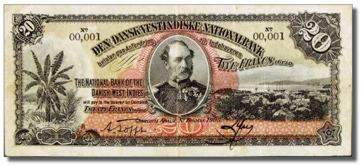 1905 Twenty Francs in Gold note