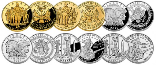2011 U.S. Army Commemorative Gold, Silver and Clad Coins