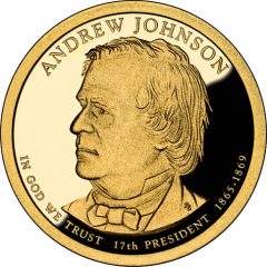 Andrew Johnson Presidential $1 Coin Proof