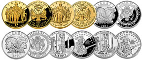 U.S. Army Commemorative Gold, Silver and Clad Coins