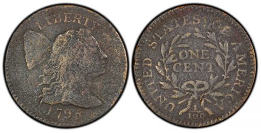 1795 Reeded Edge Flowing Hair large cent