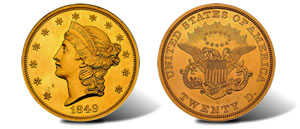 1849 Double Eagle Coin