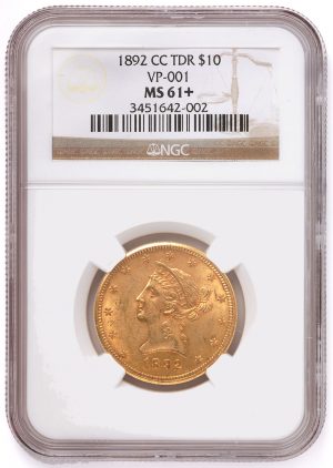 1892-CC $10 gold eagle