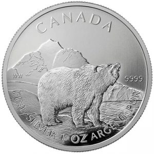 2011 Canadian Grizzly Silver Bullion Coin