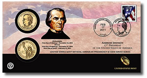 Andrew Johnson Presidential Dollar Coin Cover