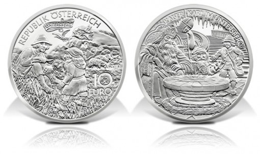 Austria 2010 10€ Charlemagne In Untersberg Silver Coin