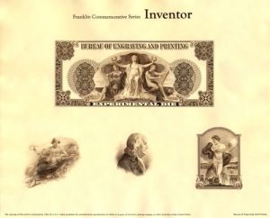 Franklin Commemorative Series Inventor Intaglio Print