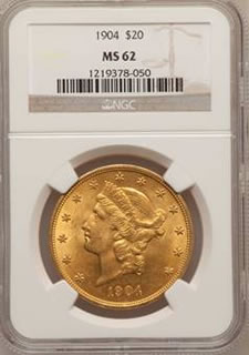 1904 $20 US Gold Coin