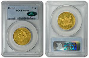 1842-O $10 Gold Eagle Coin