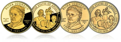 2011 Eliza Johnson First Spouse Gold Coins
