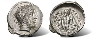 Silver Tetradrachm of Naxos in Sicily