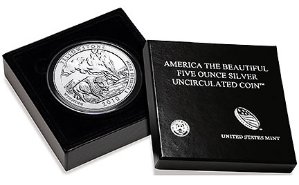 Yellowstone National Park 5 Oz Silver Uncirculated Coin