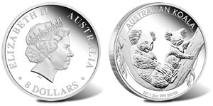 2011 Australian Koala 5 Ounce Silver Coin