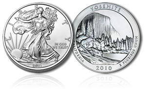 American Silver Eagle, Yosemite 5  Oz Silver Coin