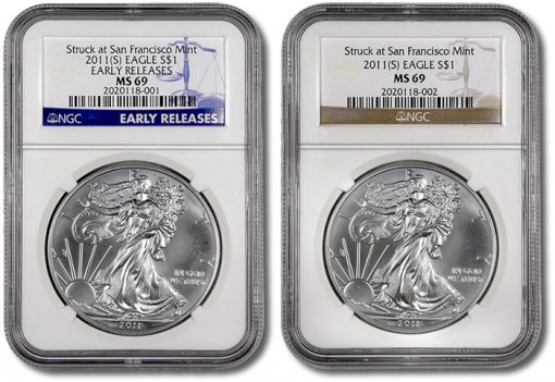 San Francisco Mint Silver Eagle NGC Labels