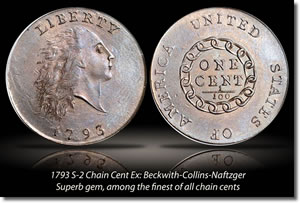 1793 Chain Cent Coin
