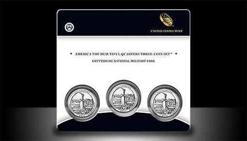 Gettysburg Quarter Three-Coin Set