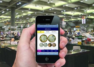 PCGS Mobile CoinFacts on a smart phone