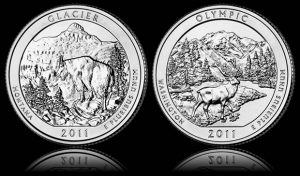 Glacier and Olympic National Park Coins