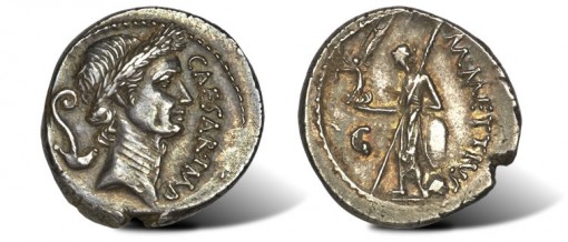 Julius Caesar as Dictator (49-44 BC) AR denarius ancient coin