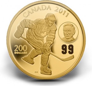 2011 $200 Wayne and Walter Gretzky Gold Coin