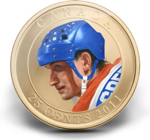 2011 25-Cent Wayne Gretzky Coloured Coin